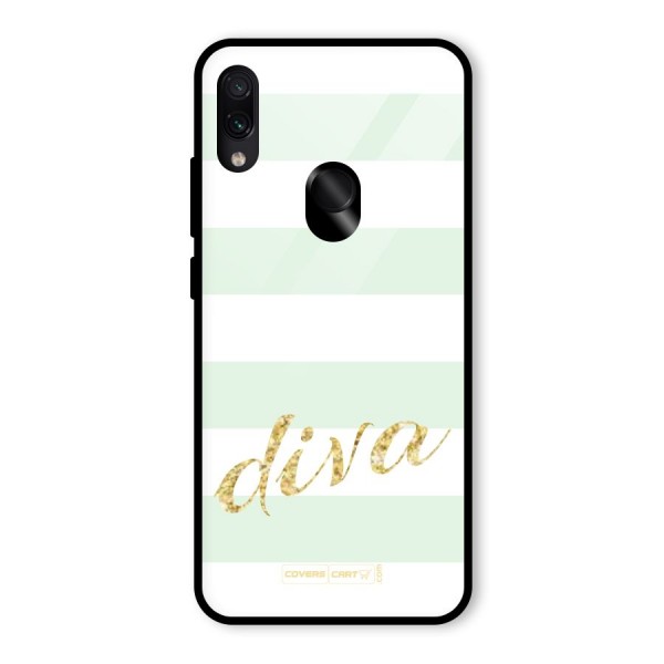 Diva Glass Back Case for Redmi Note 7