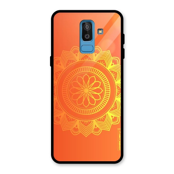 Diwali Rangoli Glass Back Case for Galaxy J8