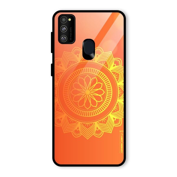 Diwali Rangoli Glass Back Case for Galaxy M21