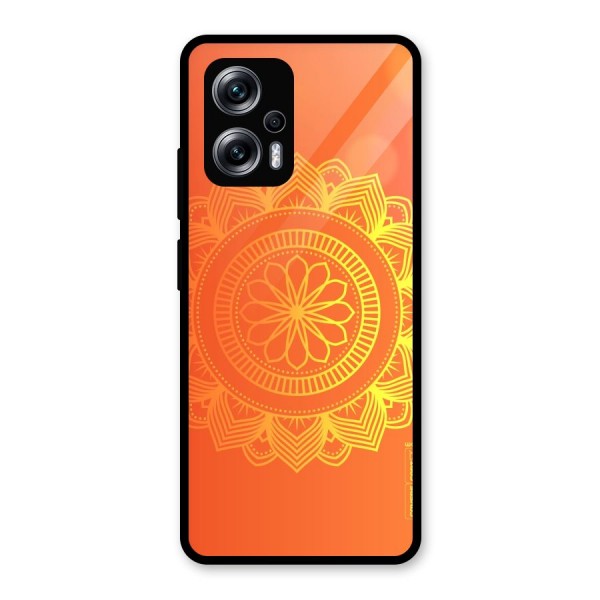 Diwali Rangoli Glass Back Case for Redmi K50i