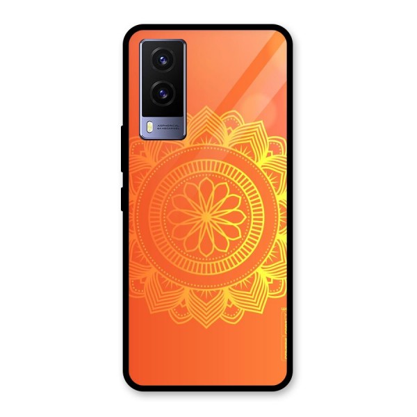 Diwali Rangoli Glass Back Case for Vivo V21e 5G