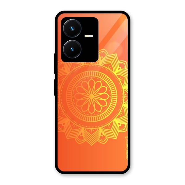 Diwali Rangoli Glass Back Case for Vivo Y22