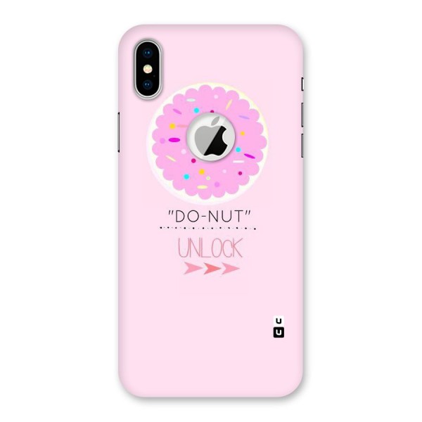 Do-Nut Unlock Back Case for iPhone XS Logo Cut