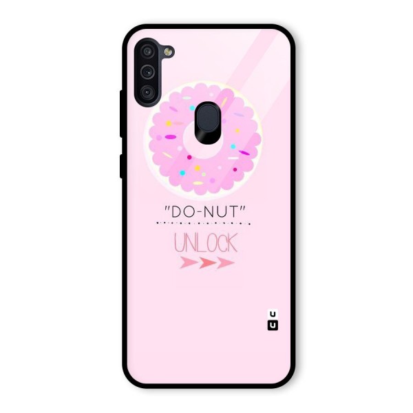 Do-Nut Unlock Glass Back Case for Galaxy M11