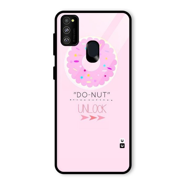 Do-Nut Unlock Glass Back Case for Galaxy M21