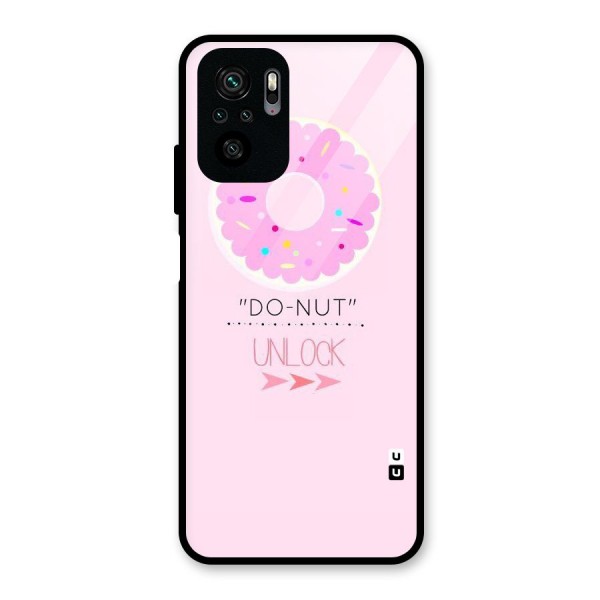 Do-Nut Unlock Glass Back Case for Redmi Note 10