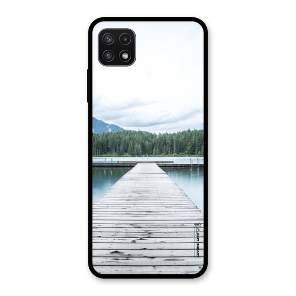 Dock River Glass Back Case for Galaxy A22 5G