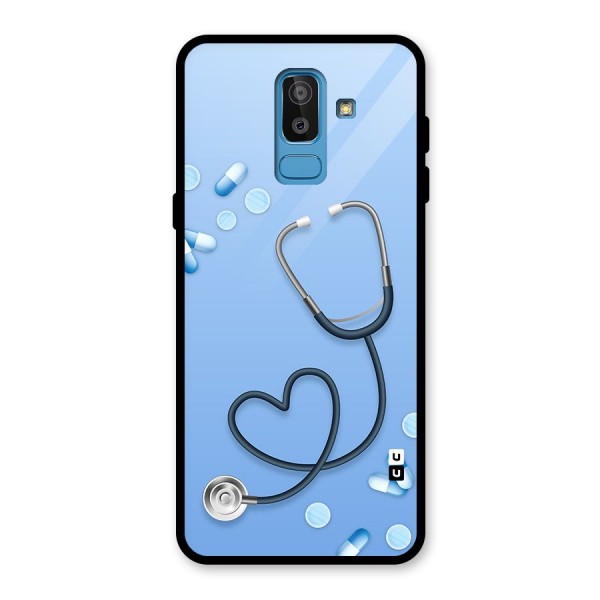 Doctors Stethoscope Glass Back Case for Galaxy J8