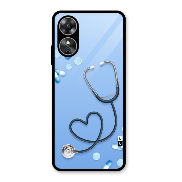 Doctors Stethoscope Glass Back Case for Oppo A17