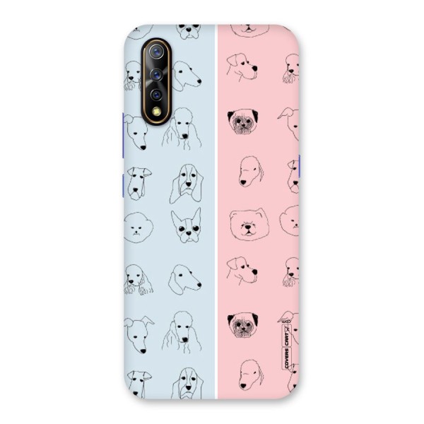 Dog Cat And Cow Back Case for Vivo S1