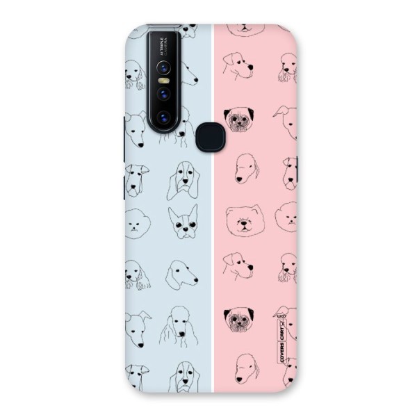 Dog Cat And Cow Back Case for Vivo V15