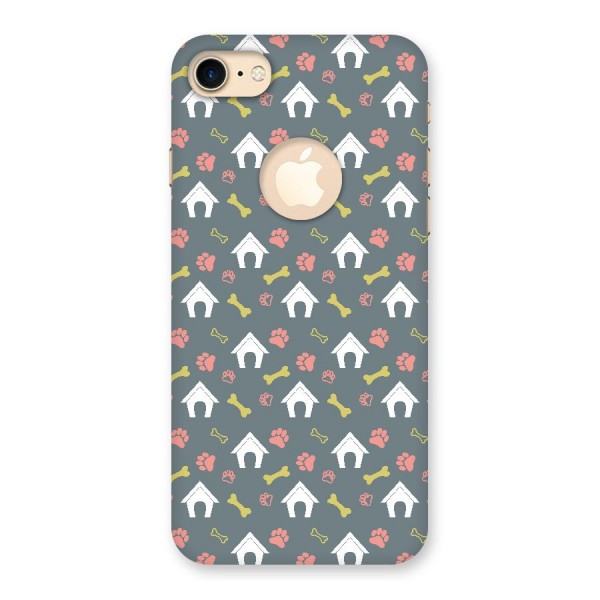 Dog Pattern Back Case for iPhone 8 Logo Cut