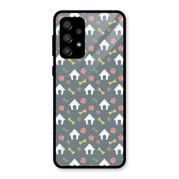 Dog Pattern Glass Back Case for Galaxy A32