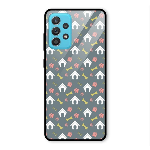 Dog Pattern Glass Back Case for Galaxy A52s 5G