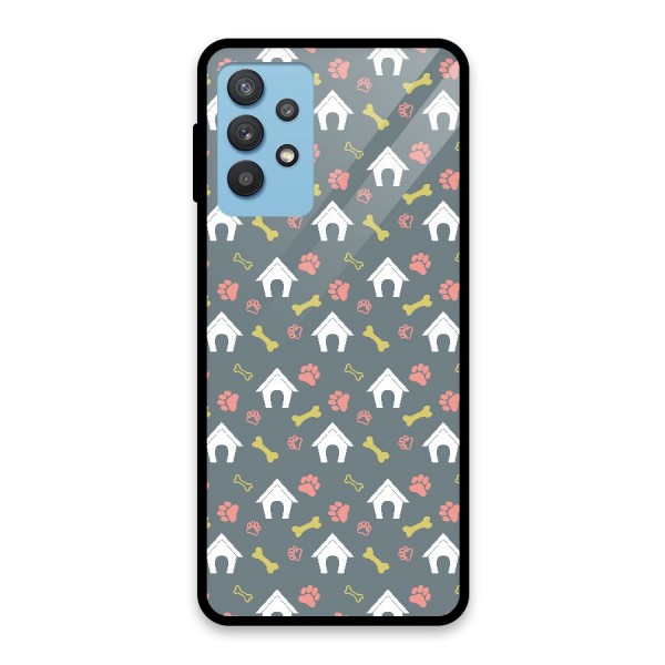 Dog Pattern Glass Back Case for Galaxy M32 5G