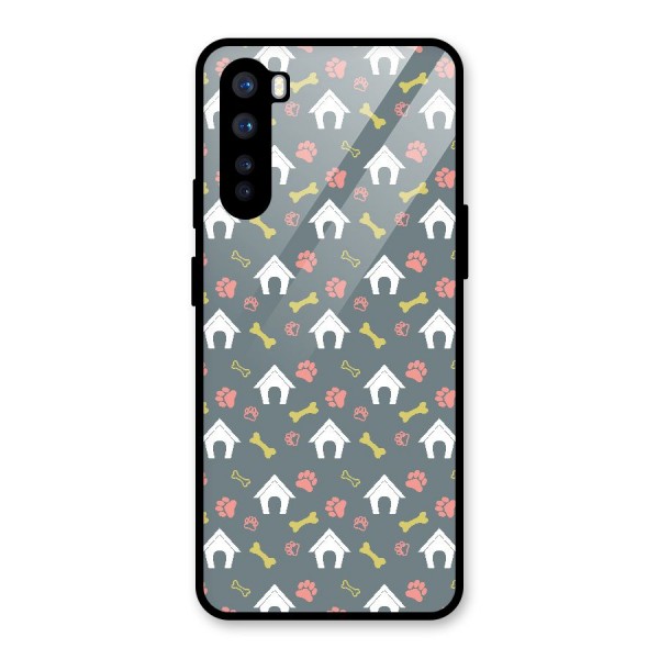 Dog Pattern Glass Back Case for OnePlus Nord