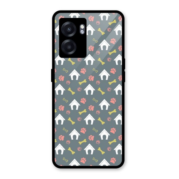 Dog Pattern Glass Back Case for Oppo K10 (5G)