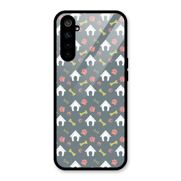 Dog Pattern Glass Back Case for Realme 6