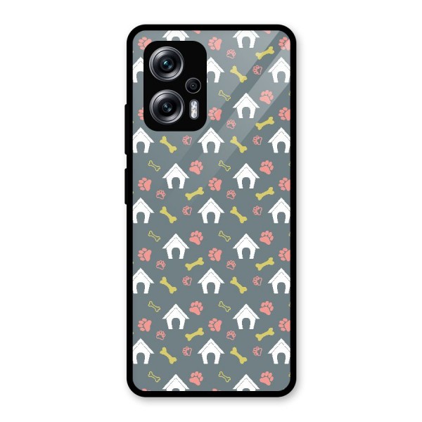 Dog Pattern Glass Back Case for Redmi K50i