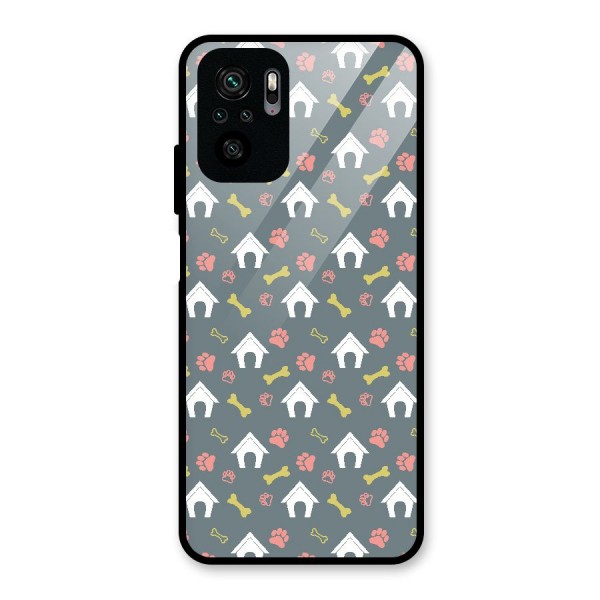 Dog Pattern Glass Back Case for Redmi Note 10