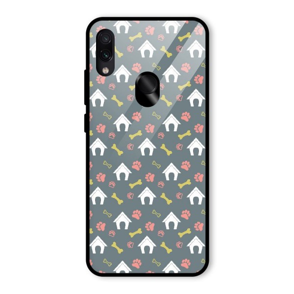 Dog Pattern Glass Back Case for Redmi Note 7