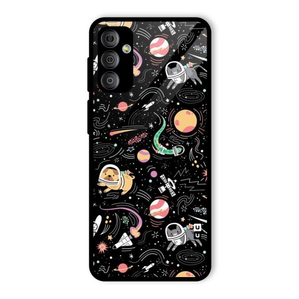 Dog Planetarium Glass Back Case for Galaxy F23