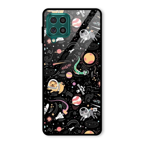 Dog Planetarium Glass Back Case for Galaxy F62