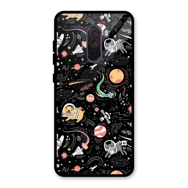 Dog Planetarium Glass Back Case for Poco F1