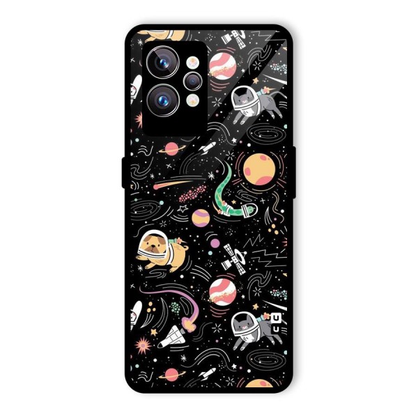 Dog Planetarium Glass Back Case for Realme GT2 Pro