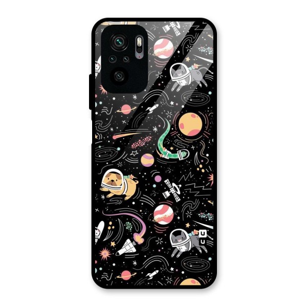 Dog Planetarium Glass Back Case for Redmi Note 10