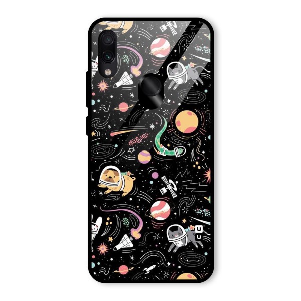 Dog Planetarium Glass Back Case for Redmi Note 7