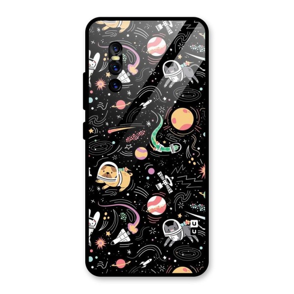 Dog Planetarium Glass Back Case for Vivo V15 Pro