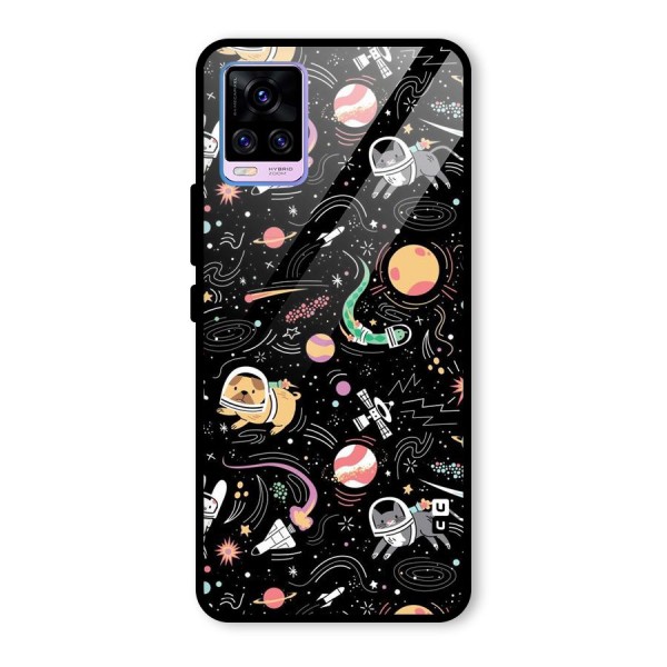 Dog Planetarium Glass Back Case for Vivo V20 Pro