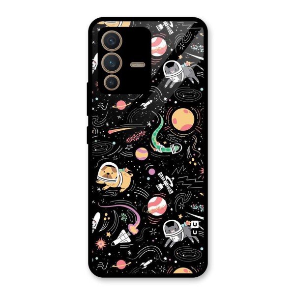 Dog Planetarium Glass Back Case for Vivo V23 5G