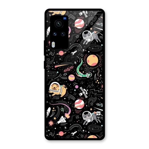 Dog Planetarium Glass Back Case for Vivo X60 Pro