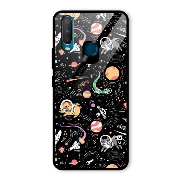 Dog Planetarium Glass Back Case for Vivo Y12