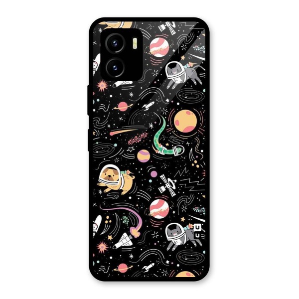 Dog Planetarium Glass Back Case for Vivo Y15s