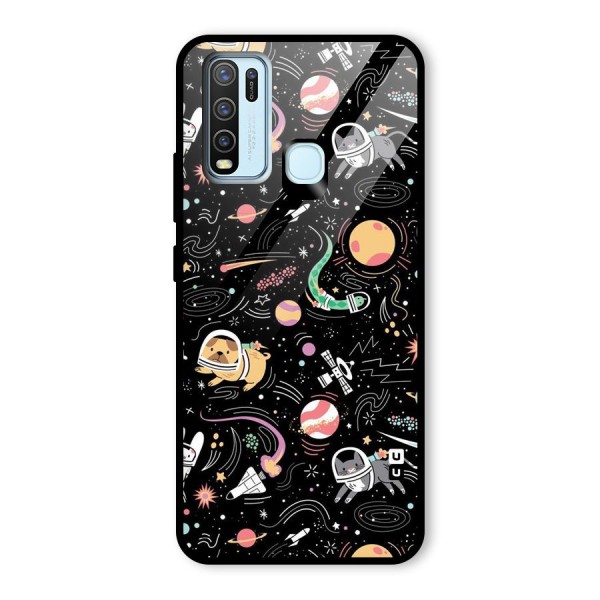 Dog Planetarium Glass Back Case for Vivo Y30