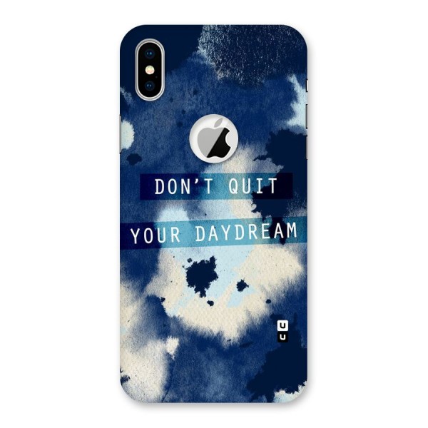 Dont Quit Back Case for iPhone XS Logo Cut