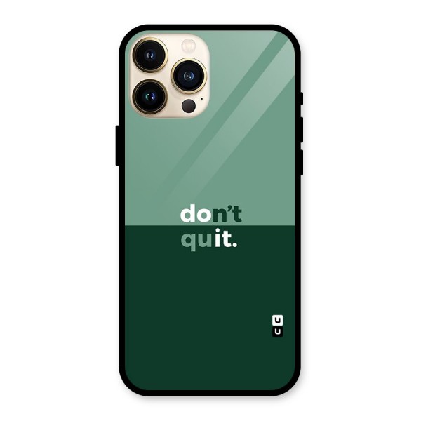 Dont Quit Do It Glass Back Case for iPhone 13 Pro Max