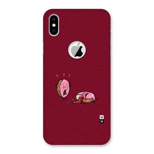 Donut Murder Back Case for iPhone XS Logo Cut