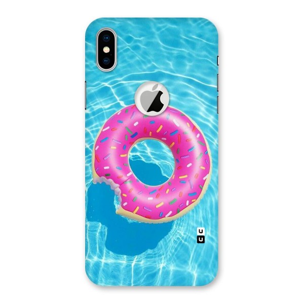 Donut Swim Back Case for iPhone XS Logo Cut