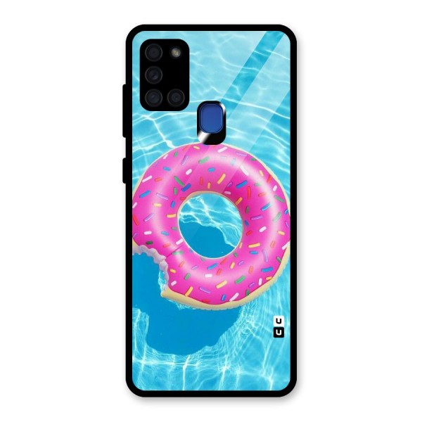 Donut Swim Glass Back Case for Galaxy A21s