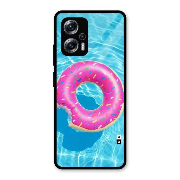 Donut Swim Glass Back Case for Redmi K50i