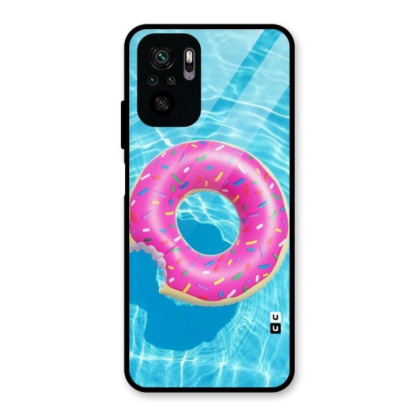 Donut Swim Glass Back Case for Redmi Note 10