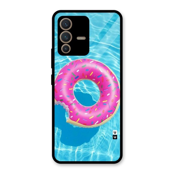 Donut Swim Glass Back Case for Vivo V23 5G