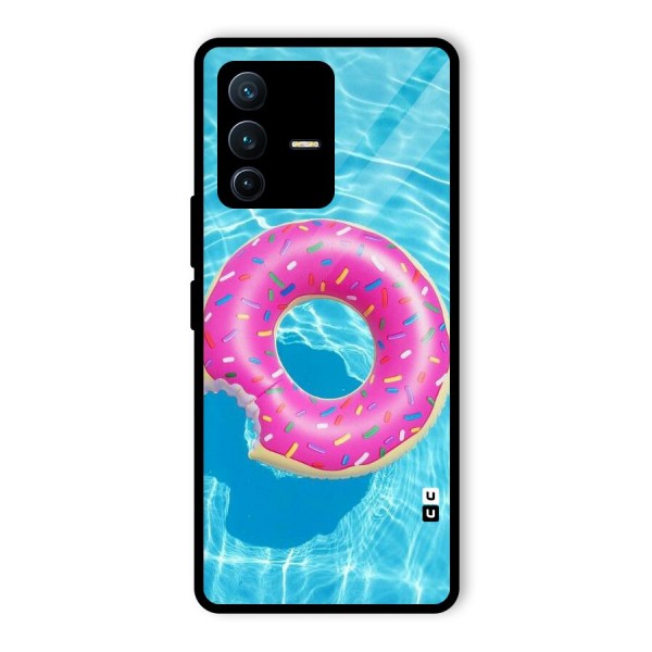 Donut Swim Glass Back Case for Vivo V23 Pro