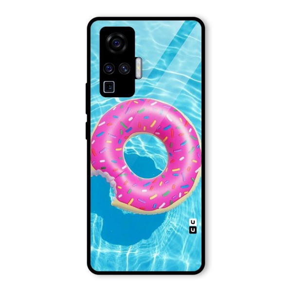 Donut Swim Glass Back Case for Vivo X50 Pro