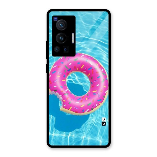 Donut Swim Glass Back Case for Vivo X70 Pro