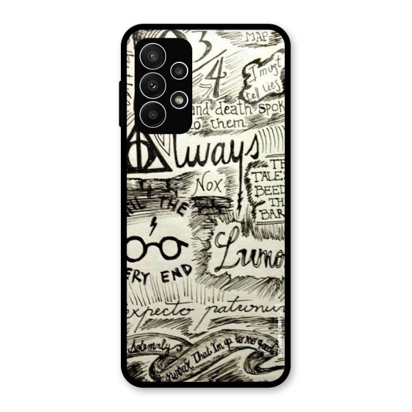 Doodle Art Glass Back Case for Galaxy A23